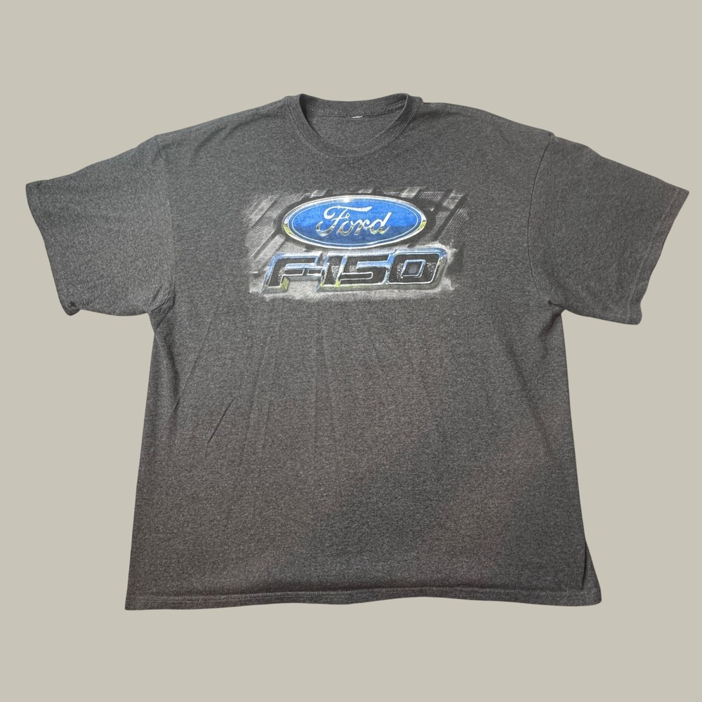 Ford T-Shirt Mens 2XL F-150 Built Ford Tough Charcoal Gray Graphic Tee EXCELLENT